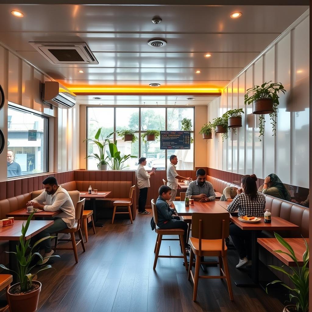 Container cafe for Sector 137, Noida with family-friendly design elements Container cafe for Sector 137, Noida with family-friendly design elements