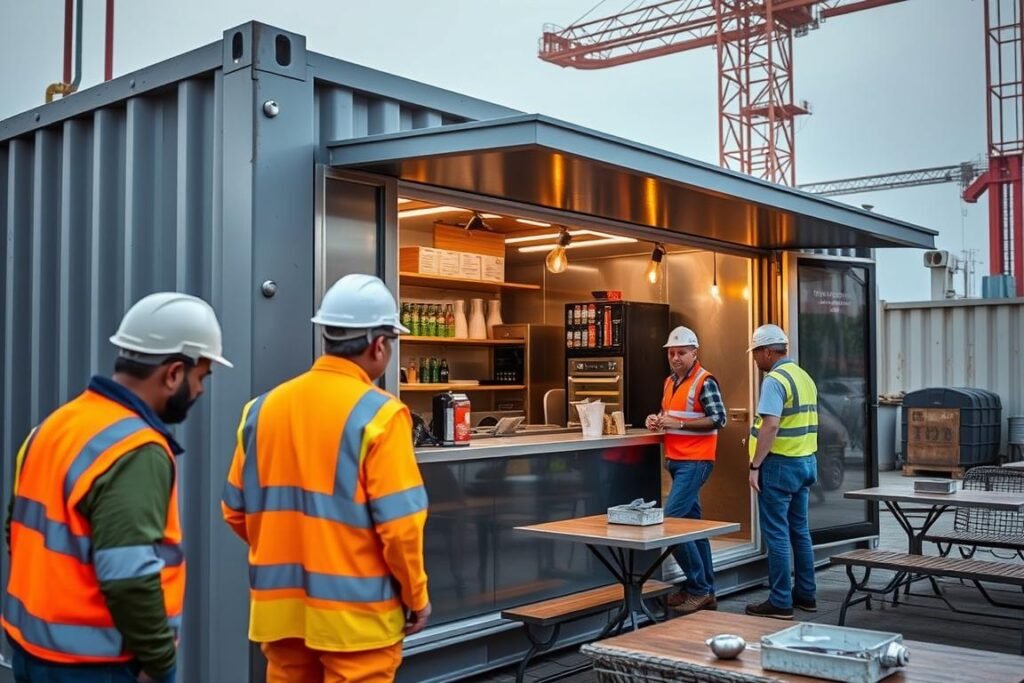 Container cafe in Beta sector of Greater Noida serving industrial workers Container cafe in Beta sector of Greater Noida serving industrial workers