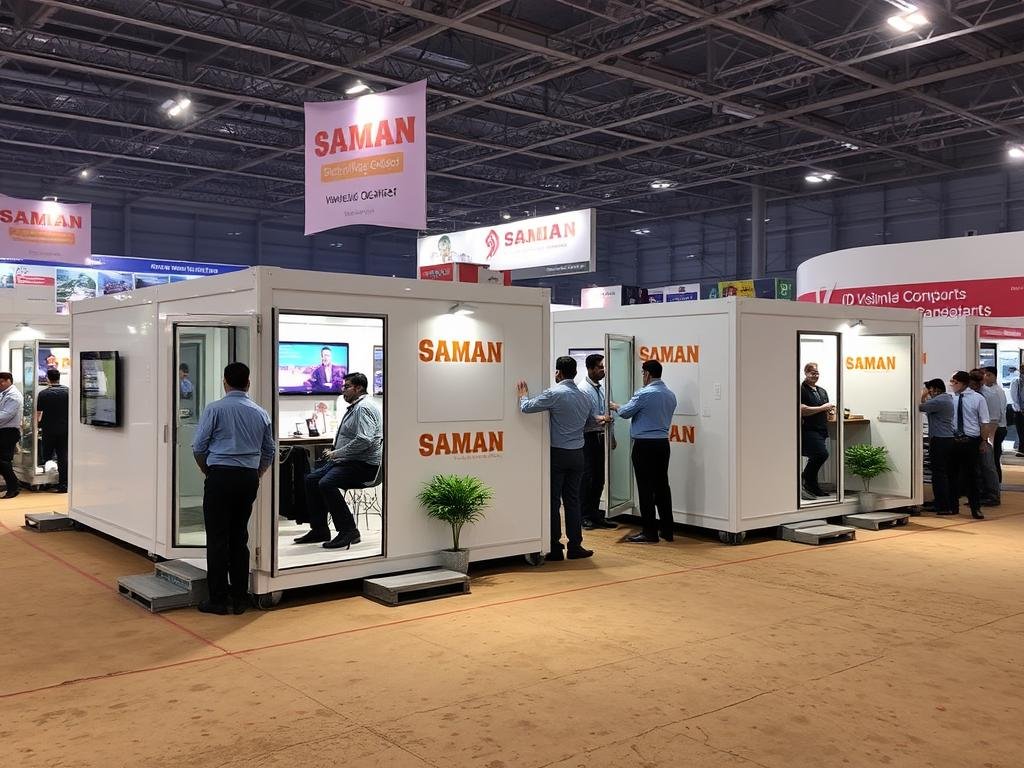 Event management office cabins at Vaishali exhibition grounds Event management office cabins at Vaishali exhibition grounds