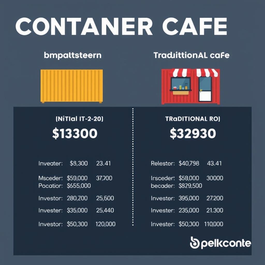 Financial comparison chart showing ROI timeline for container cafe vs traditional cafe Financial comparison chart showing ROI timeline for container cafe vs traditional cafe