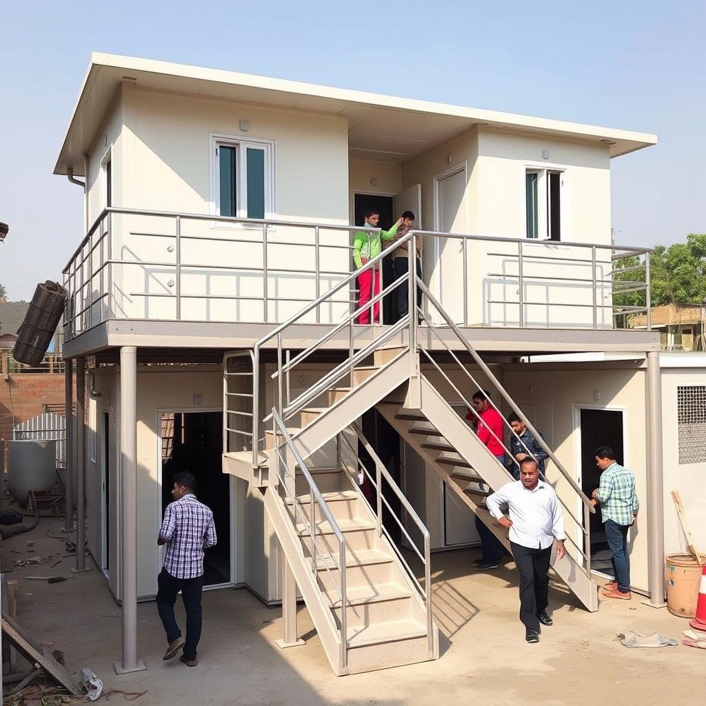 G+1 stacked labour colony configuration near Mayur Vihar G+1 stacked labour colony configuration near Mayur Vihar