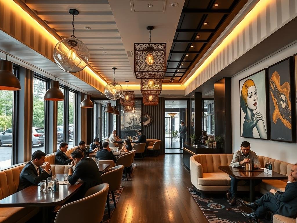 Luxury container lounge cafe in Noida with upscale interior design Luxury container lounge cafe in Noida with upscale interior design
