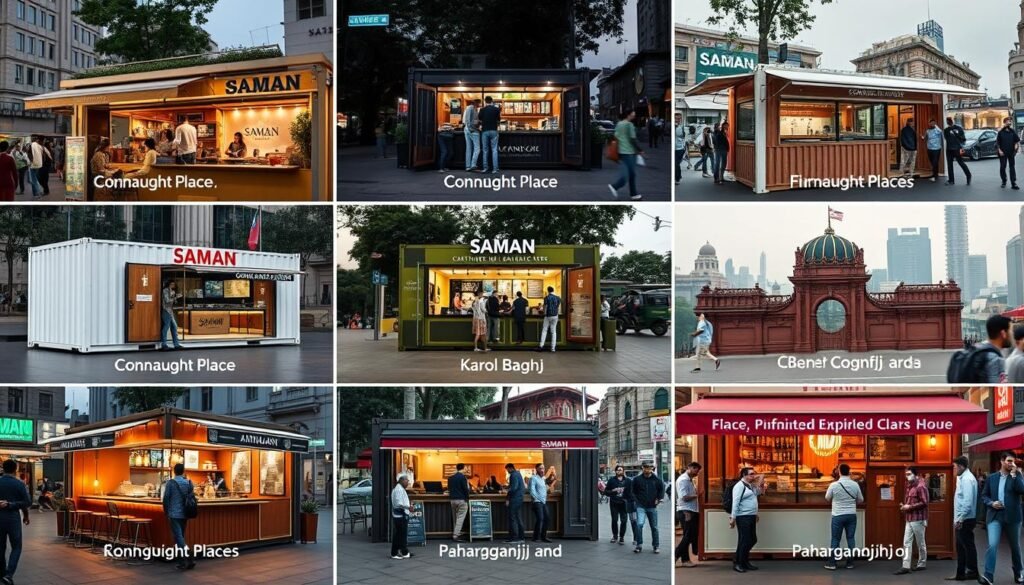 Multiple SAMAN container cafes successfully operating across Central Delhi Multiple SAMAN container cafes successfully operating across Central Delhi