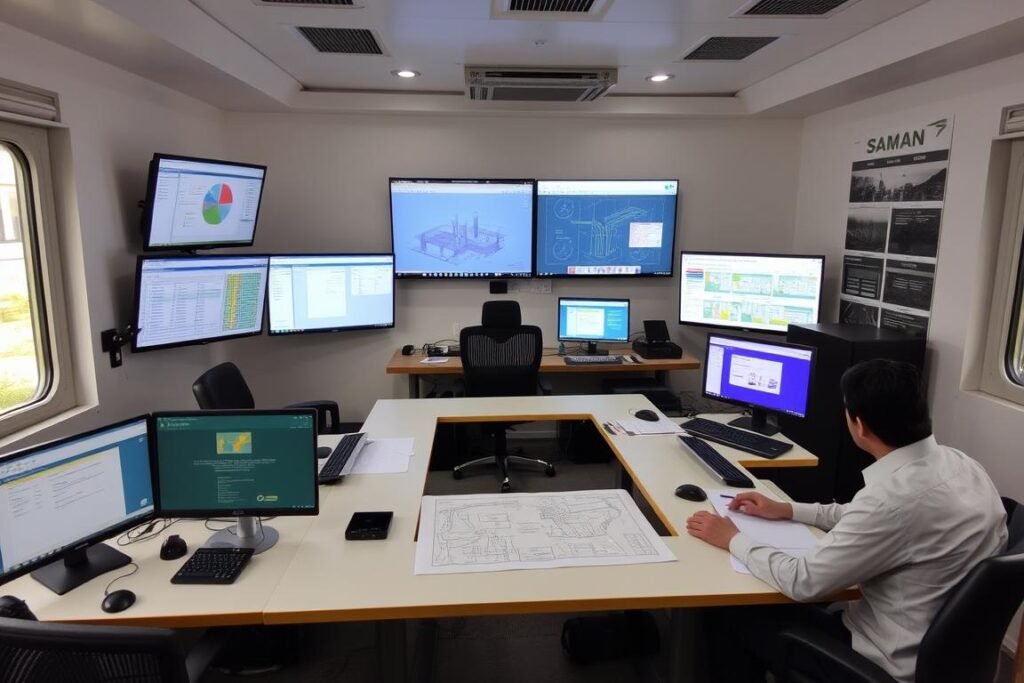 Project control room setup in portable cabin for EPC contractors in Greater Noida Project control room setup in portable cabin for EPC contractors in Greater Noida