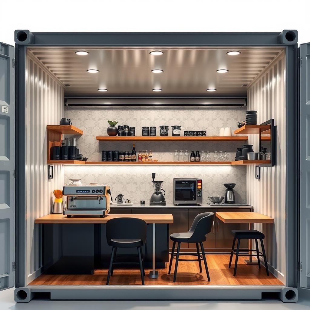 SAMAN's Barista Pro Series container cafe focused on coffee service SAMAN's Barista Pro Series container cafe focused on coffee service