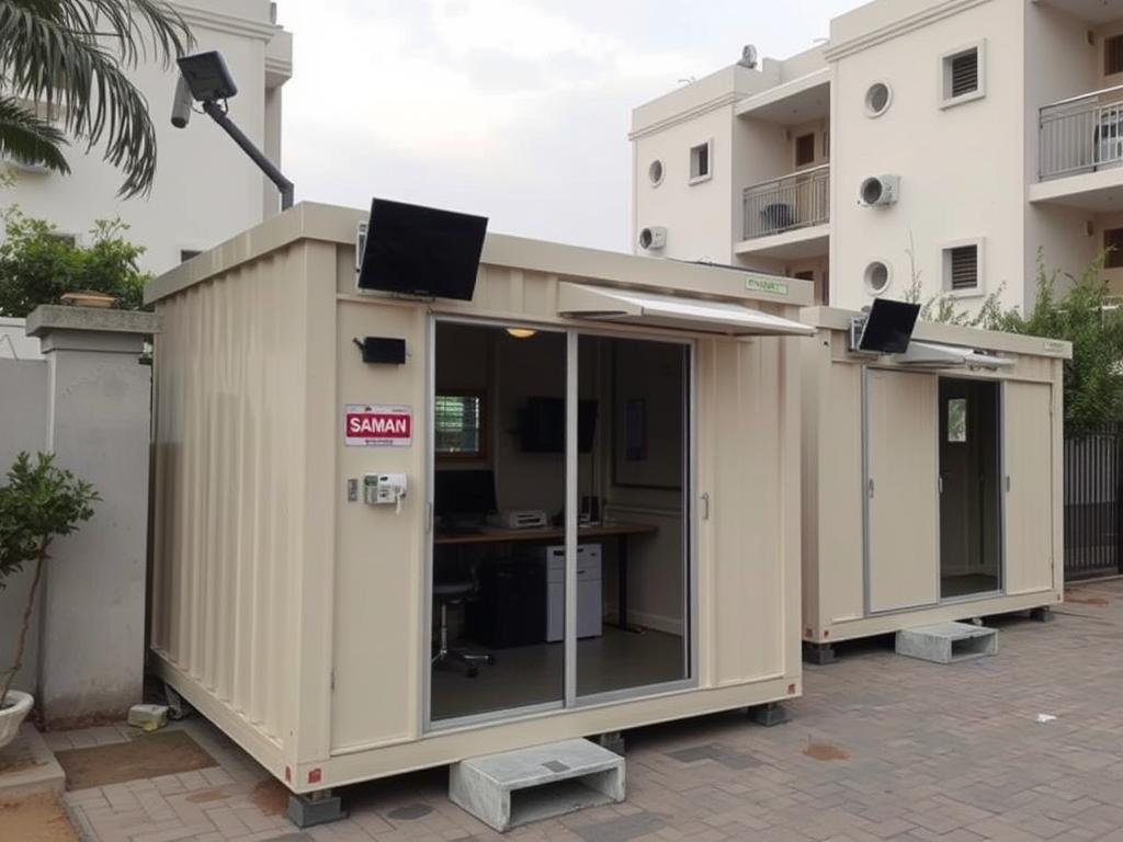 Security office cabins in Indirapuram residential complex Security office cabins in Indirapuram residential complex