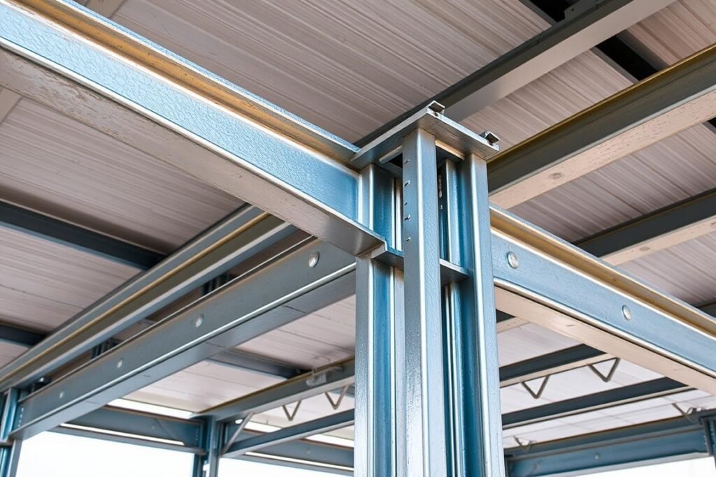 Steel frame structure of industrial portable cabins for Greater Noida projects Steel frame structure of industrial portable cabins for Greater Noida projects