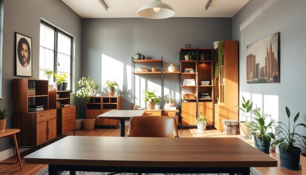 office transformation with used furnishings
